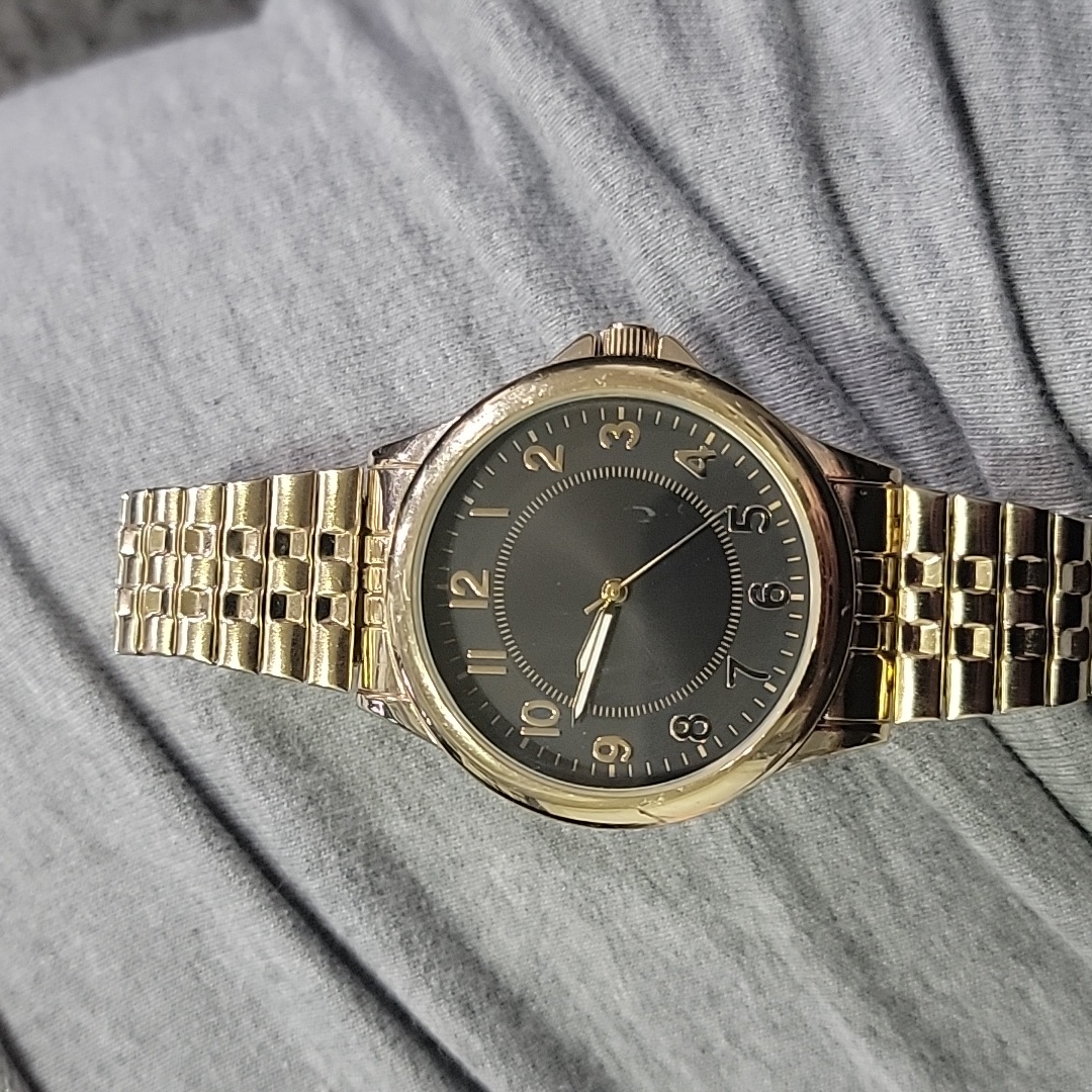 Gold And Black Watch Mens